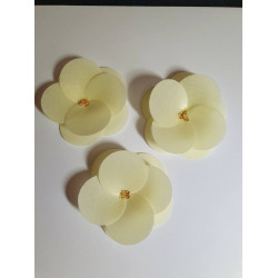 Вафельні  Камелії для декору 3шт жовті 